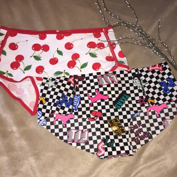 PINK Victoria's Secret Other - Cherry 2 panty bundle L hipster & boyshort vs Pink